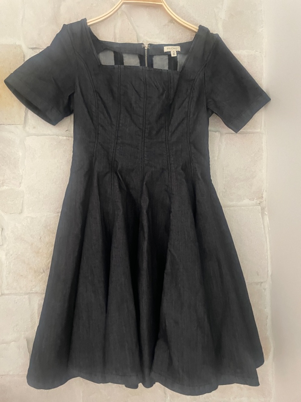 NWOT Pilcro Dark Blue Denim Mini Dress- Size XS